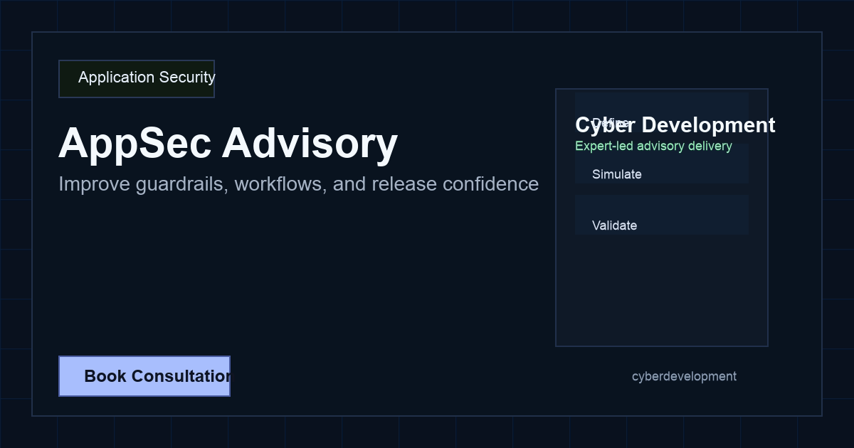 Application Security & DevSecOps Advisory | Cyber Development